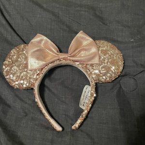 Rose pink sequin Minnie ears